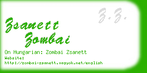 zsanett zombai business card